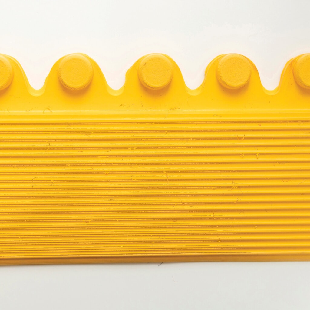 Kantstrook, insteeksysteem voor laswerkplekken, met noppen, bxd 910 x 52 mm, geel Productafbeelding nr. 5: Kantstrook, insteeksysteem voor laswerkplekken, met noppen, bxd 910 x 52 mm, geel