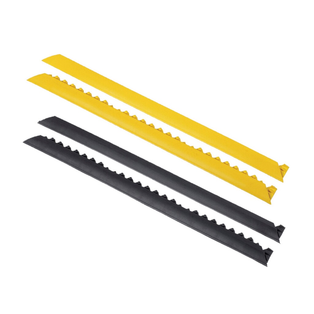 Kantstrook, insteeksysteem voor laswerkplekken, zonder noppen, bxd 910 x 52 mm, geel Product afbeelding: Kantstrook, insteeksysteem voor laswerkplekken, zonder noppen, bxd 910 x 52 mm, geel