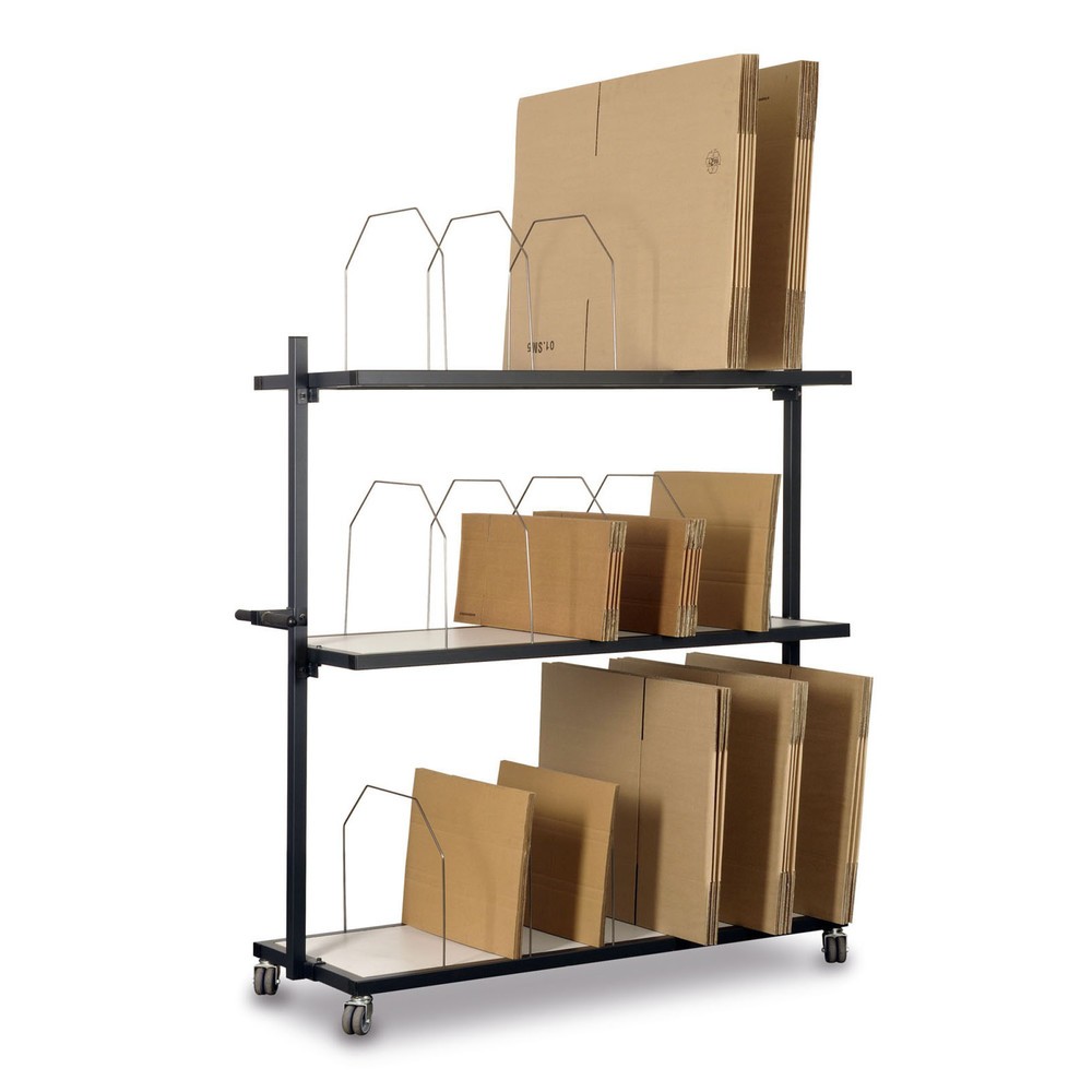 Product afbeelding: Kartonnagemagazijn, verrijdbaar, 3 niveaus