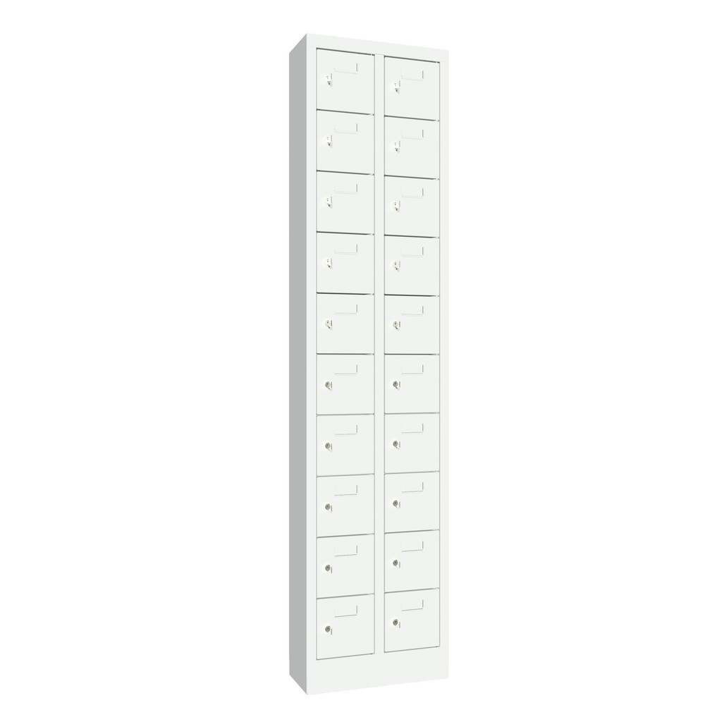 Productafbeelding nr. 5: Kast met kleine vakken PAVOY, 20 vakken, hxbxd 1.950 x 460 x 200 mm, met etikethouder, lichtgrijs, lichtgrijs