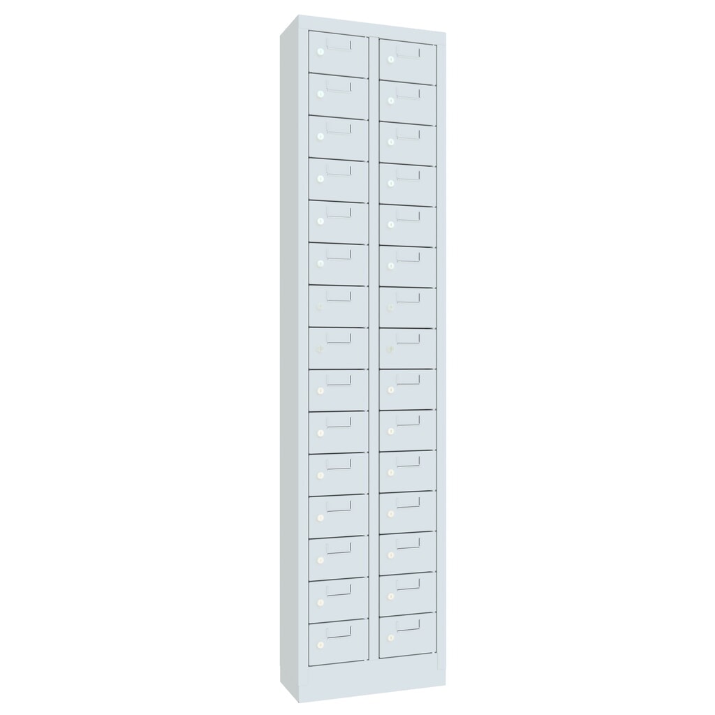 Kast met kleine vakken PAVOY, 30 vakken, hxbxd 1.950 x 460 x 200 mm, met etikethouder, lichtgrijs, lichtgrijs Productafbeelding nr. 5: Kast met kleine vakken PAVOY, 30 vakken, hxbxd 1.950 x 460 x 200 mm, met etikethouder, lichtgrijs, lichtgrijs