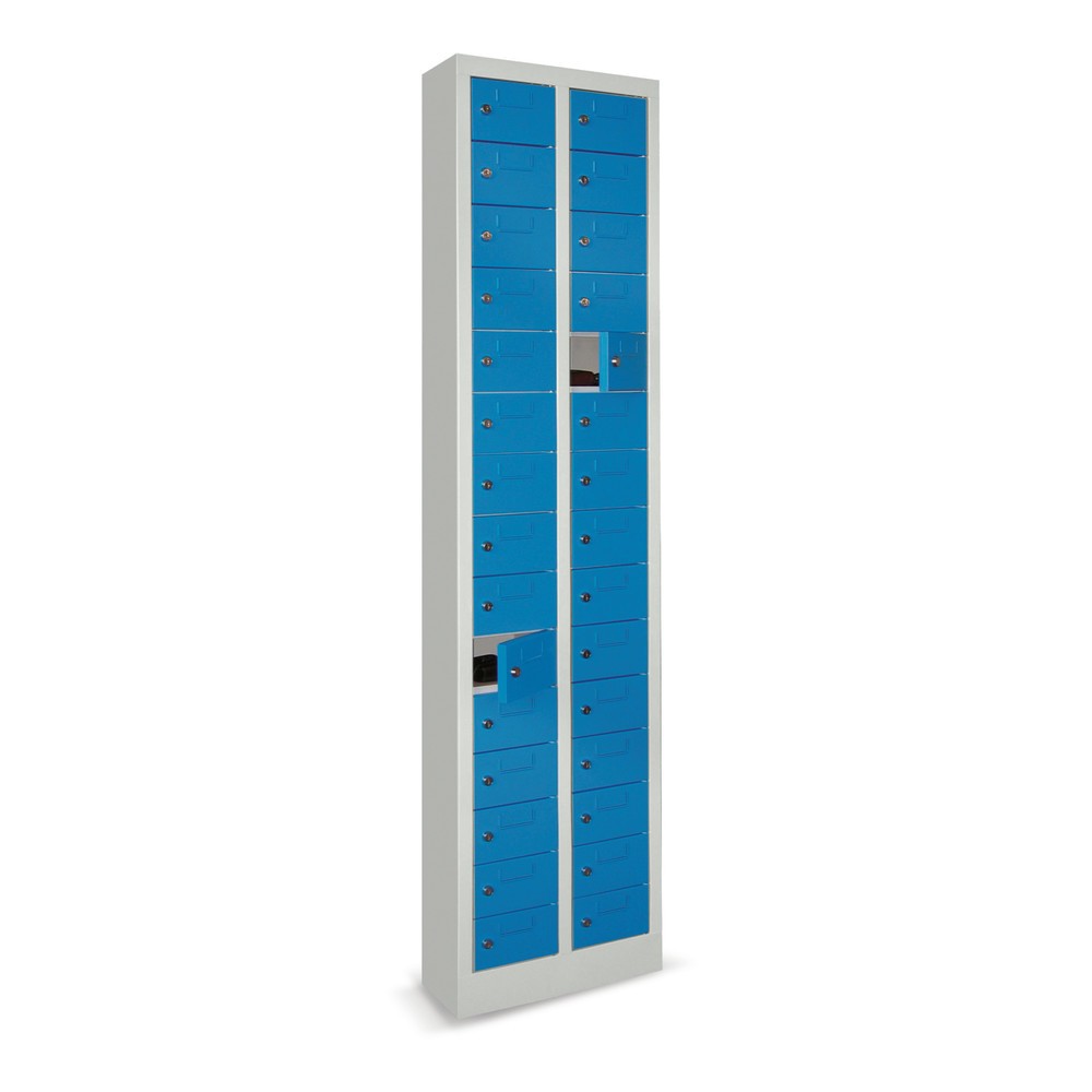 Productafbeelding nr. 2: Kast met kleine vakken PAVOY, 30 vakken, hxbxd 1.950 x 460 x 200 mm, met etikethouder, antracietgrijs, lichtgrijs