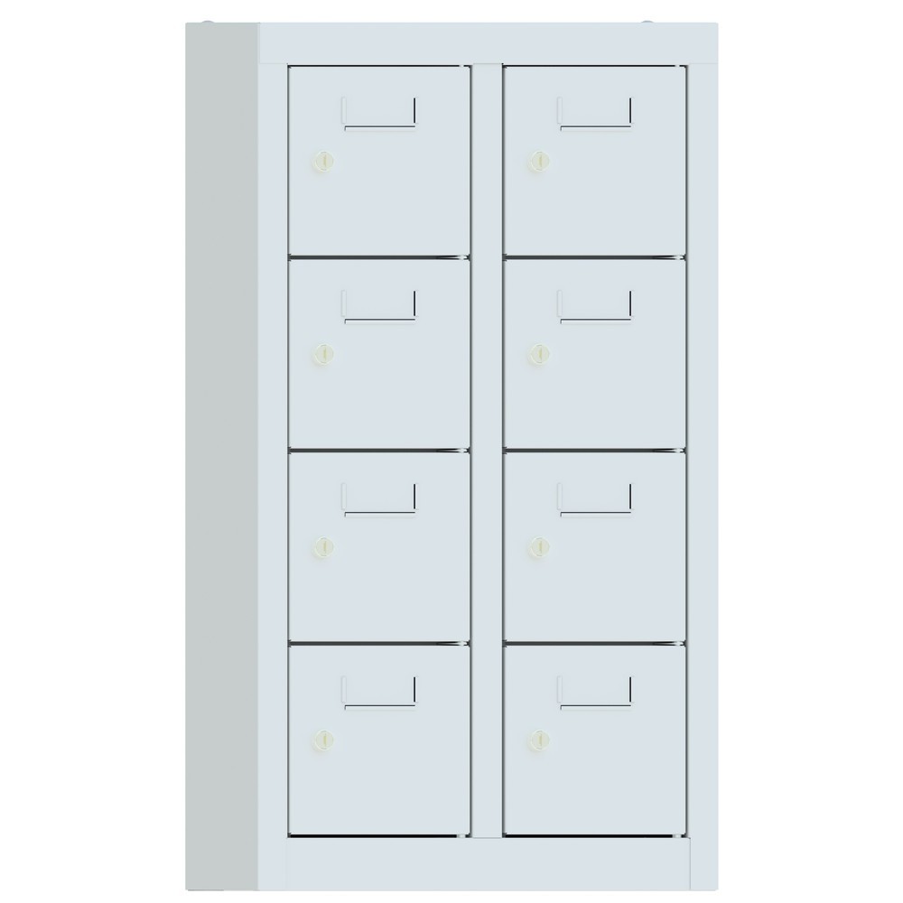 Productafbeelding nr. 2: Kast met kleine vakken PAVOY, 8 vakken, hxbxd 815 x 460 x 200 mm, met etikethouder, lichtgrijs, lichtgrijs