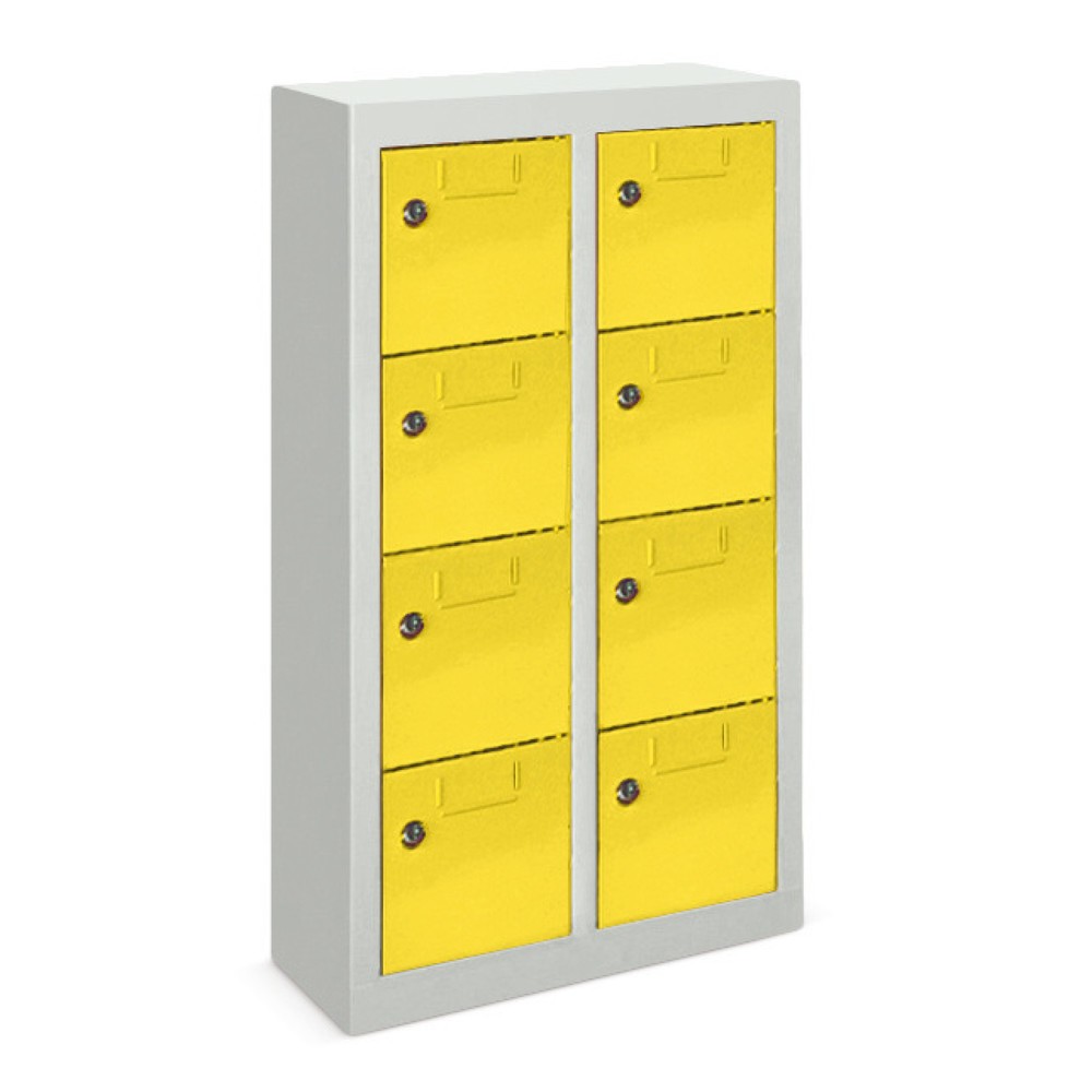 Productafbeelding nr. 1: Kast met kleine vakken PAVOY, 8 vakken, hxbxd 815 x 460 x 200 mm, met etikethouder, robijnrood, lichtgrijs