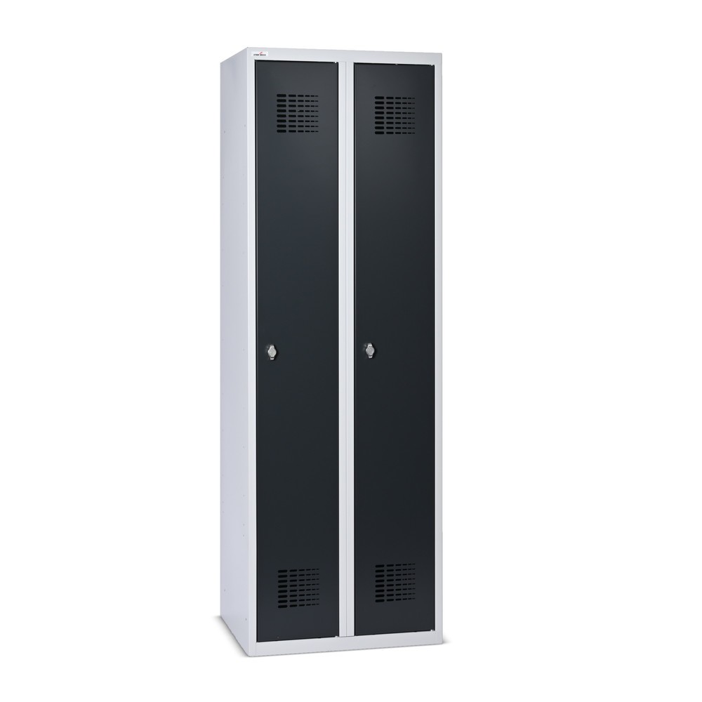 Product afbeelding: Kast Steinbock®, op de vloer staand, 2 compartimenten, draaivergrendeling, hxbxd 1.800 x 600 x 500 mm, lichtgrijs / antracietgrijs