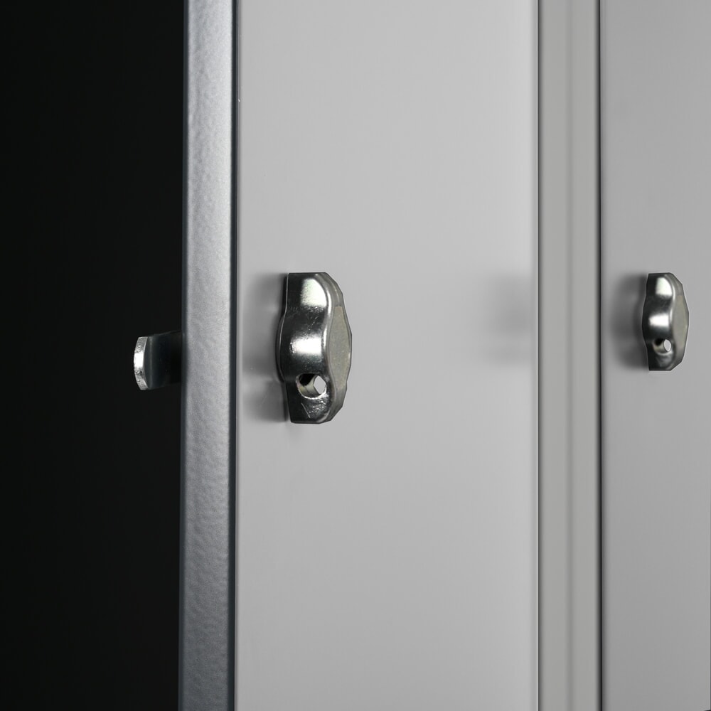 Productafbeelding nr. 5: Kast Steinbock®, op de vloer staand, 2 etages, 6 vakken, draaivergrendeling, hxbxd 1.800 x 1200 x 500 mm, lichtgrijs / lichtgrijs