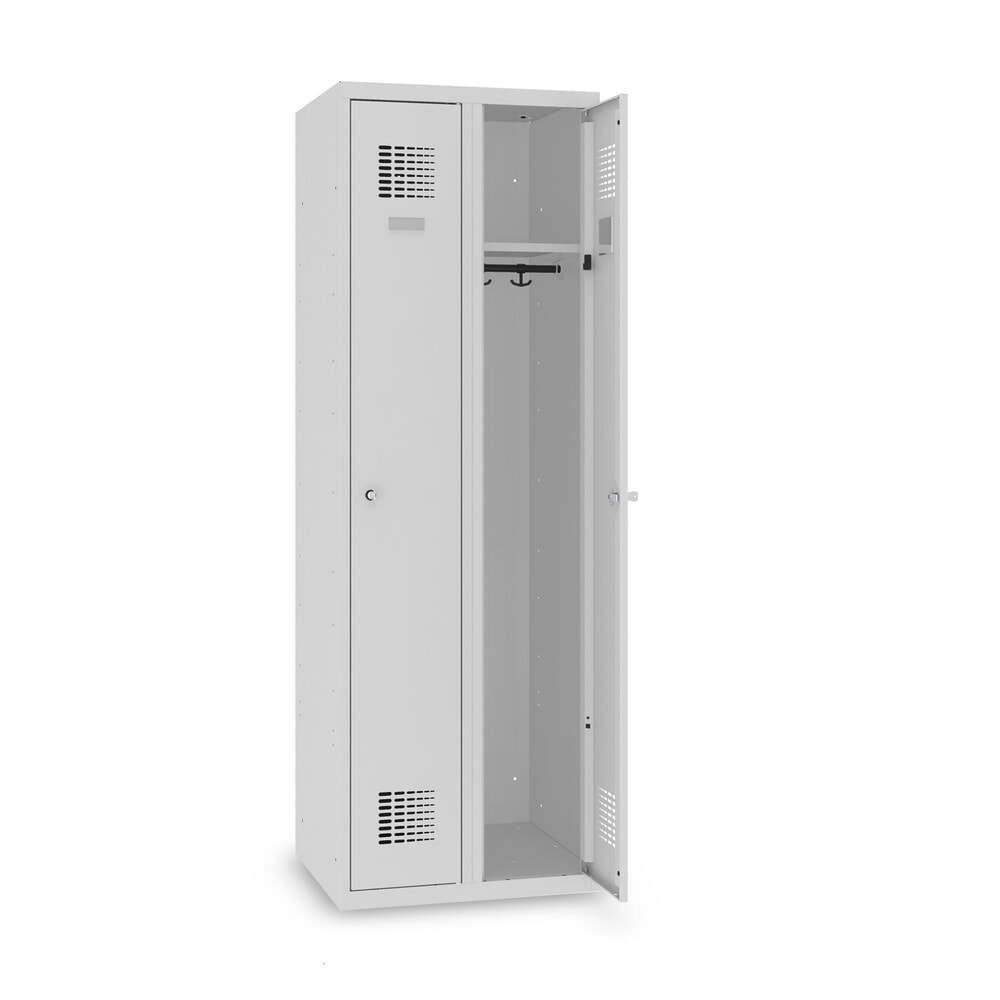 Productafbeelding nr. 9: Kast Steinbock®, op de vloer staand, 2 compartimenten, cilinderslot, hxbxd 1.800 x 600 x 500 mm, lichtgrijs / lichtgrijs
