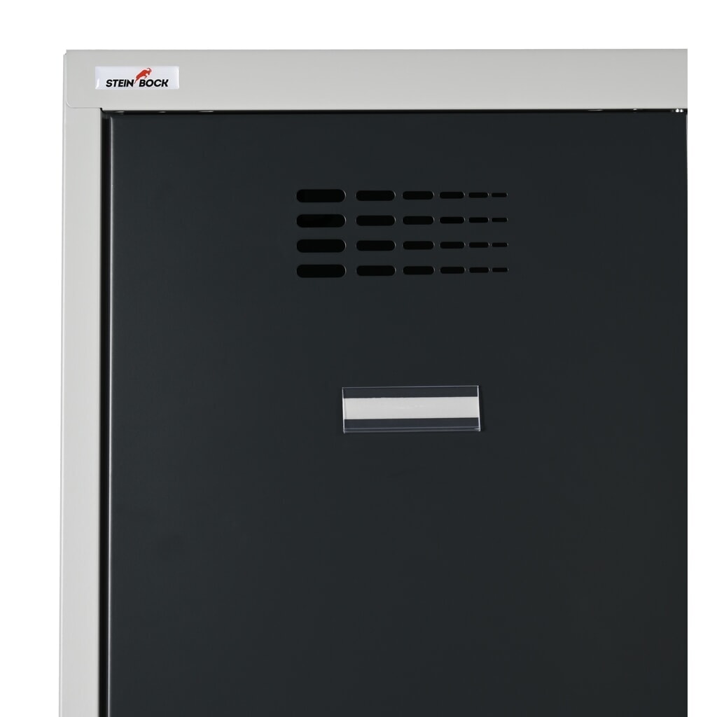 Productafbeelding nr. 3: Kast Steinbock®, op de vloer staand, 2 etages, 4 vakken, draaivergrendeling, hxbxd 1.800 x 600 x 500 mm, lichtgrijs / antracietgrijs
