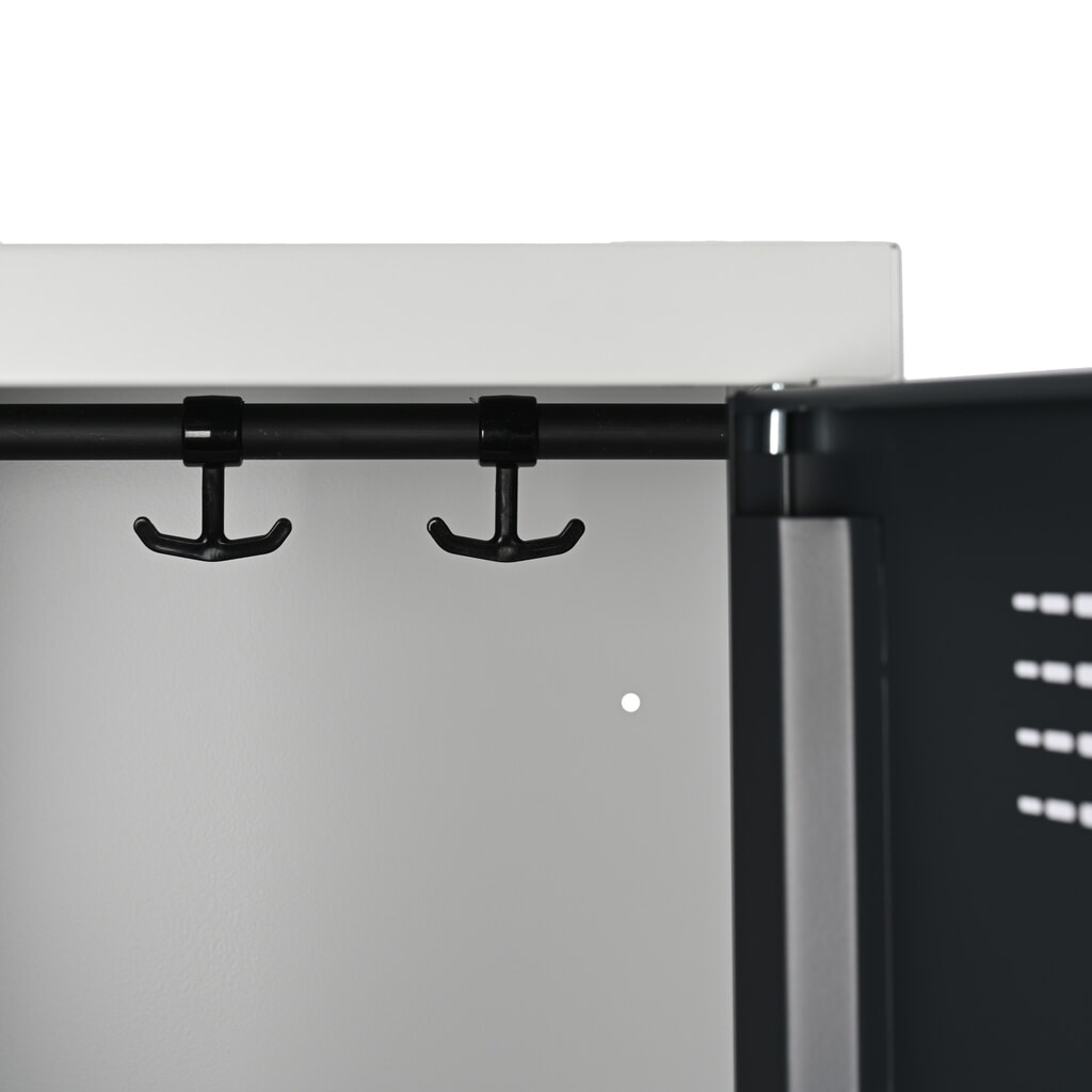 Kast Steinbock®, op de vloer staand, 2 etages, 4 vakken, draaivergrendeling, hxbxd 1.800 x 600 x 500 mm, lichtgrijs / antracietgrijs Productafbeelding nr. 4: Kast Steinbock®, op de vloer staand, 2 etages, 4 vakken, draaivergrendeling, hxbxd 1.800 x 600 x 500 mm, lichtgrijs / antracietgrijs