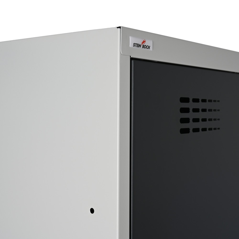 Productafbeelding nr. 3: Kast Steinbock®, op de vloer staand, 2 etages, 4 vakken, cilinderslot, hxbxd 1.800 x 800 x 500 mm, lichtgrijs / antracietgrijs