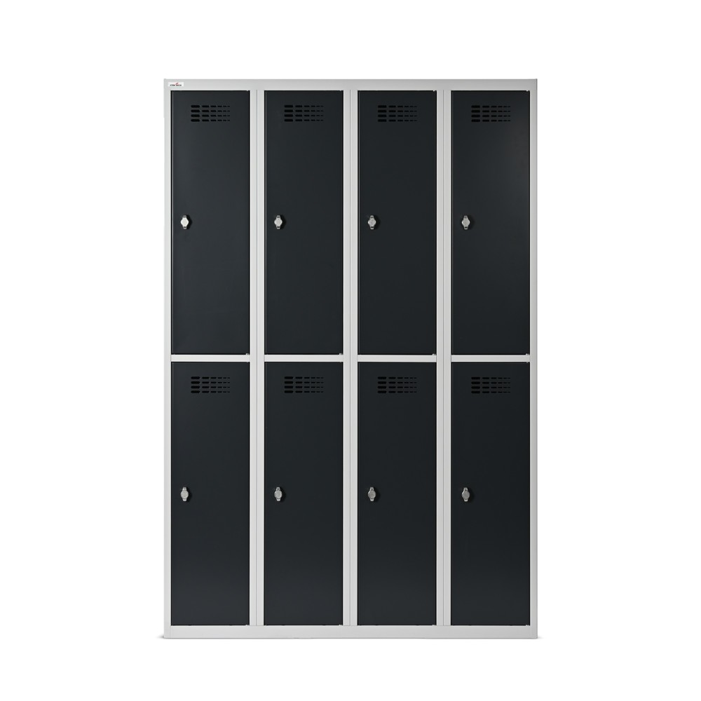 Productafbeelding nr. 7: Kast Steinbock®, op de vloer staand, 2 etages, 8 vakken, draaivergrendeling, hxbxd 1.800 x 1.200 x 500 mm, lichtgrijs / antracietgrijs