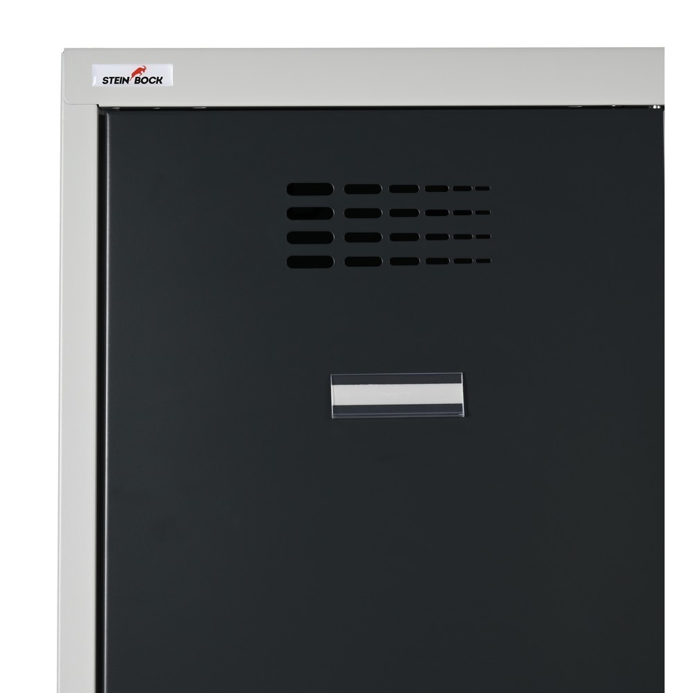 Productafbeelding nr. 6: Kast Steinbock®, op de vloer staand, 2 etages, 4 vakken, cilinderslot, hxbxd 1.800 x 800 x 500 mm, lichtgrijs / antracietgrijs