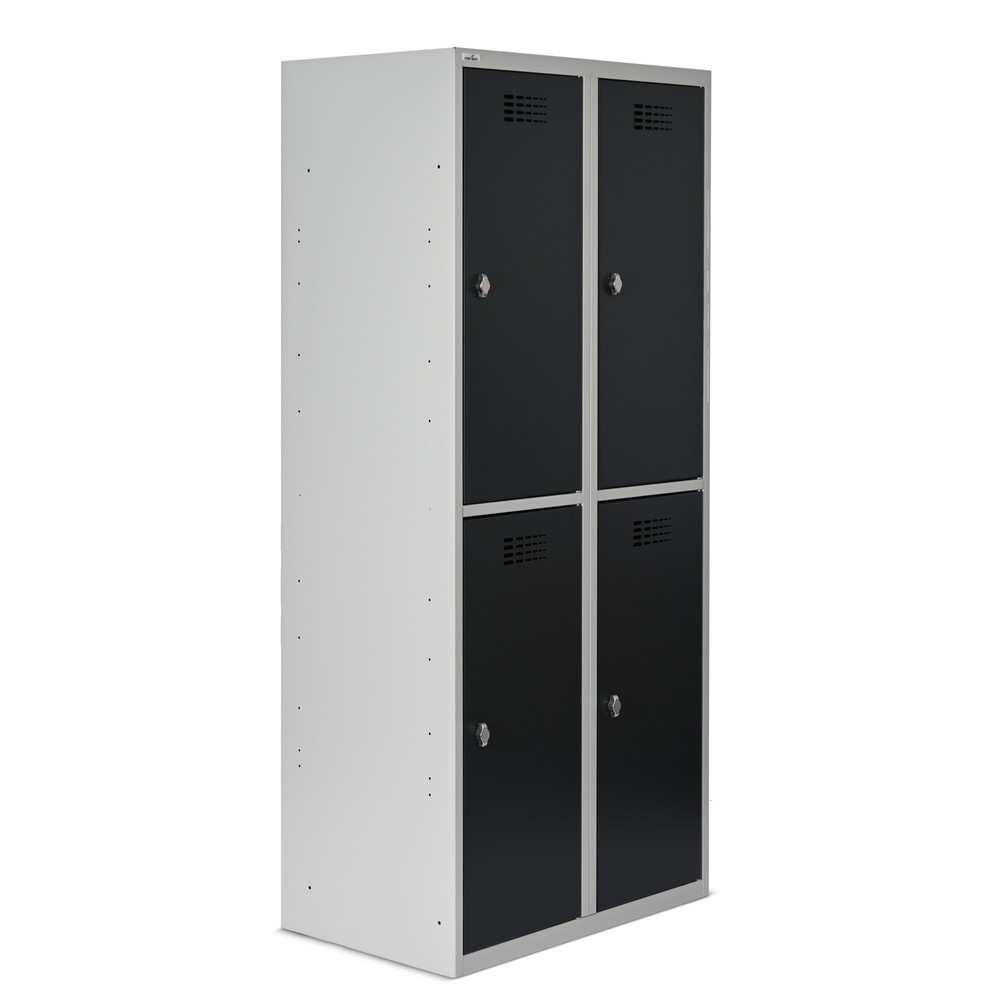 Productafbeelding nr. 11: Kast Steinbock®, op de vloer staand, 2 etages, 4 vakken, draaivergrendeling, hxbxd 1.800 x 800 x 500 mm, lichtgrijs / antracietgrijs