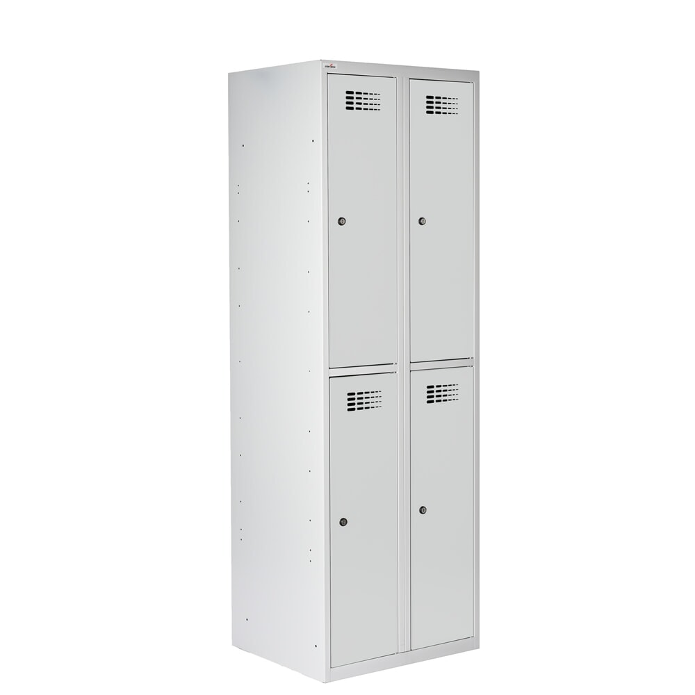 Productafbeelding nr. 6: Kast Steinbock®, op de vloer staand, 2 etages, 4 vakken, cilinderslot, hxbxd 1.800 x 600 x 500 mm, lichtgrijs / lichtgrijs