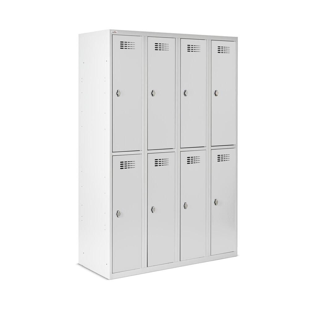 Productafbeelding nr. 6: Kast Steinbock®, op de vloer staand, 2 etages, 8 vakken, draaivergrendeling, hxbxd 1.800 x 1.200 x 500 mm, lichtgrijs / lichtgrijs