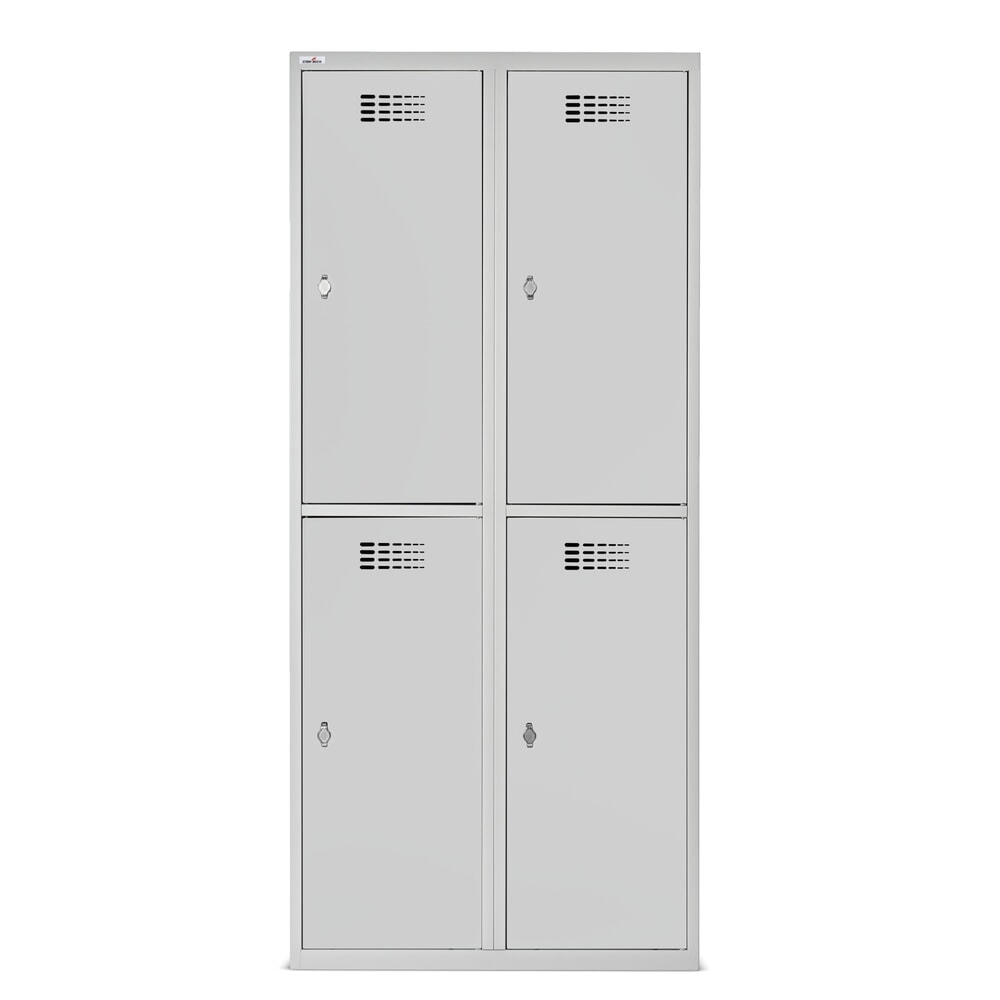 Productafbeelding nr. 8: Kast Steinbock®, op de vloer staand, 2 etages, 4 vakken, draaivergrendeling, hxbxd 1.800 x 800 x 500 mm, lichtgrijs / lichtgrijs