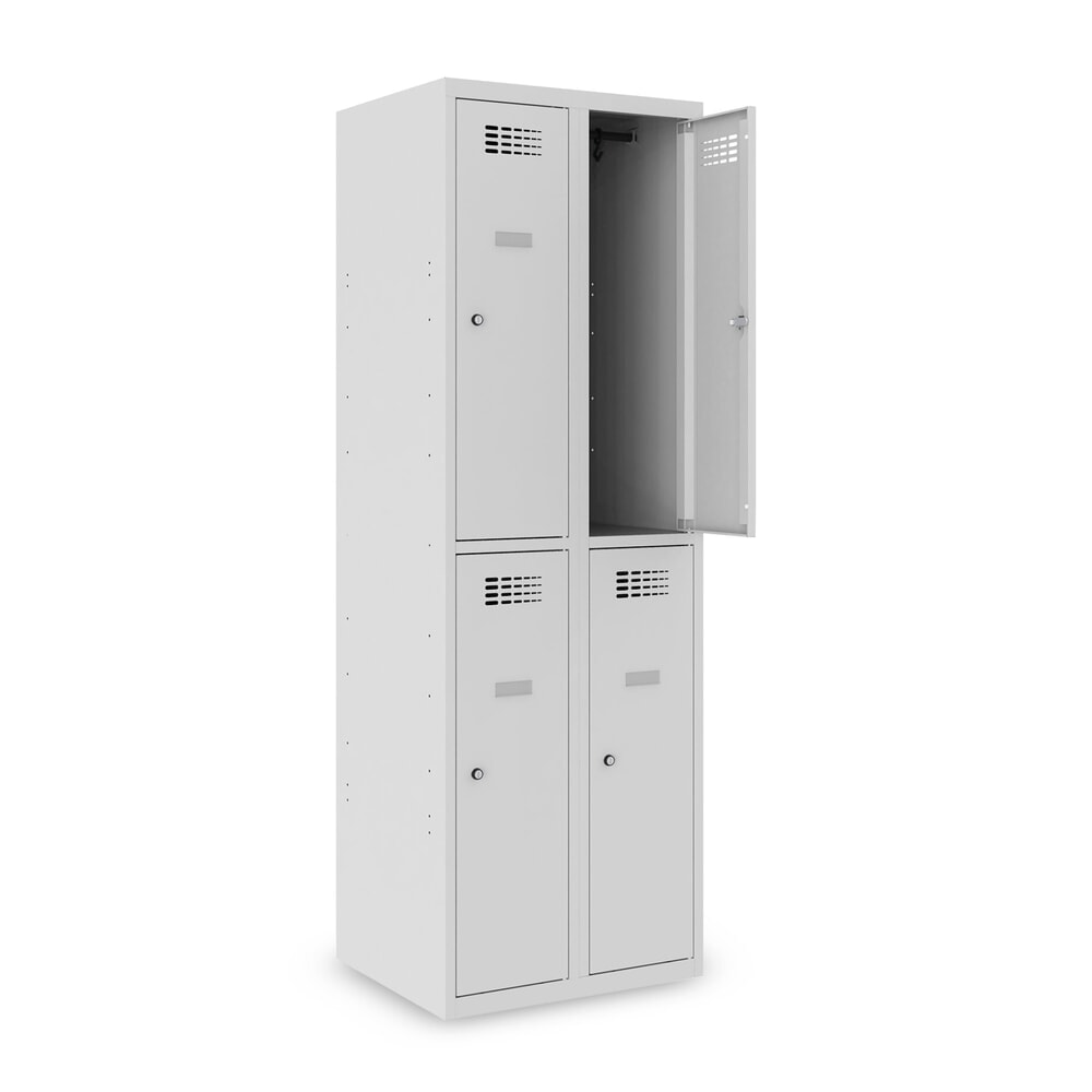 Productafbeelding nr. 9: Kast Steinbock®, op de vloer staand, 2 etages, 4 vakken, draaivergrendeling, hxbxd 1.800 x 600 x 500 mm, lichtgrijs / lichtgrijs