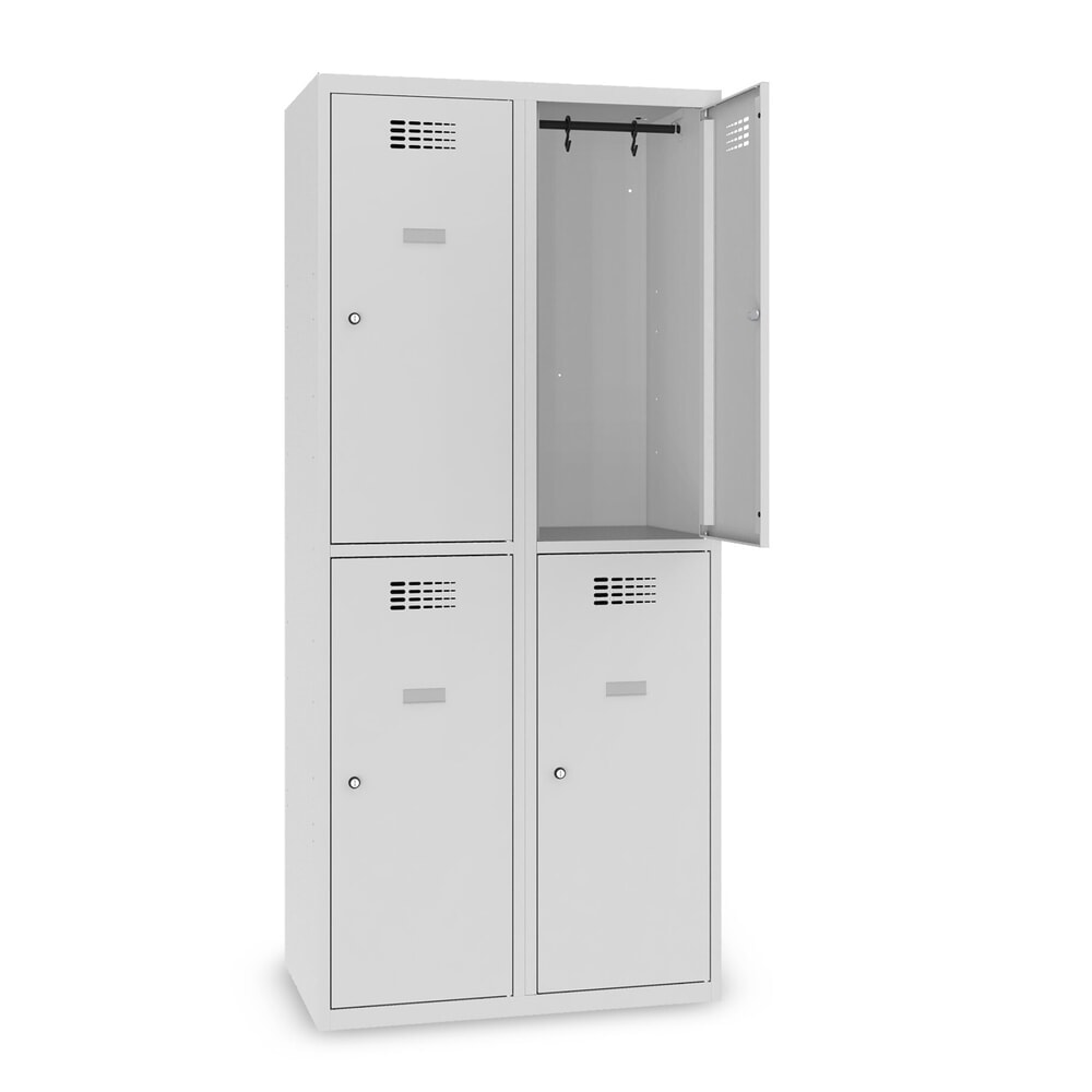 Productafbeelding nr. 6: Kast Steinbock®, op de vloer staand, 2 etages, 4 vakken, cilinderslot, hxbxd 1.800 x 800 x 500 mm, lichtgrijs / lichtgrijs