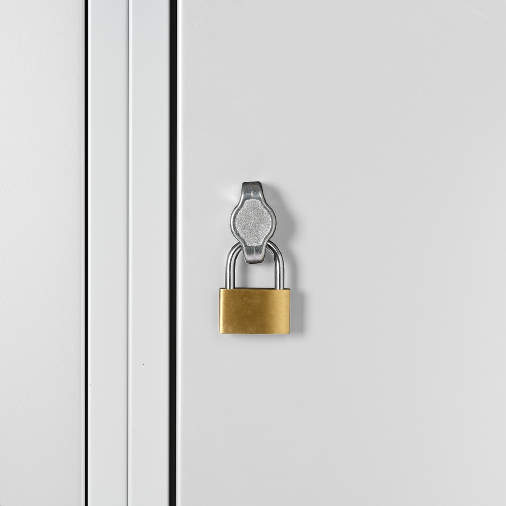 Productafbeelding nr. 2: Steinbock® dubbele locker, 1 compartiment, draaigrendelslot, hxbxd 1.800 x 600 x 500 mm, lichtgrijs/lichtgrijs