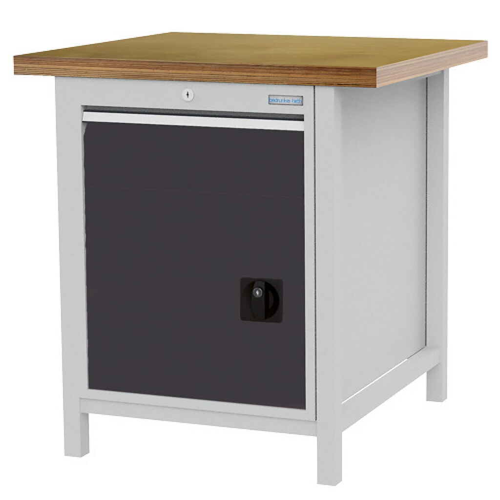 Product afbeelding: Kastwerkbank Bedrunka+Hirth R 18-24, hxbxd 859 x 810 x 750 mm, lichtgrijs, antracietgrijs, 1 lade 1x150 mm, 1 draaideur 1x450 mm