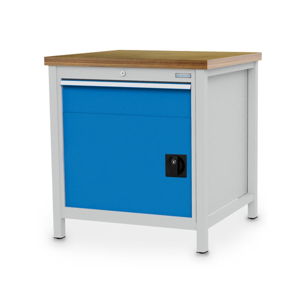 Kastwerkbank Bedrunka+Hirth R 24-24, hxbxd 859 x 810 x 750 mm, lichtgrijs, lichtblauw, 1 lade 1x150 mm, 1 draaideur 1x450 mm Product afbeelding: Kastwerkbank Bedrunka+Hirth R 24-24, hxbxd 859 x 810 x 750 mm, lichtgrijs, lichtblauw, 1 lade 1x150 mm, 1 draaideur 1x450 mm