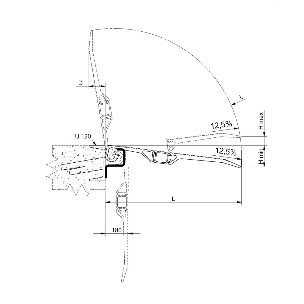 Productafbeelding nr. 3: Laadbrug, met handmatige valbeveiliging, cap. 4.000 kg, bxl 1.500 x 410 mm