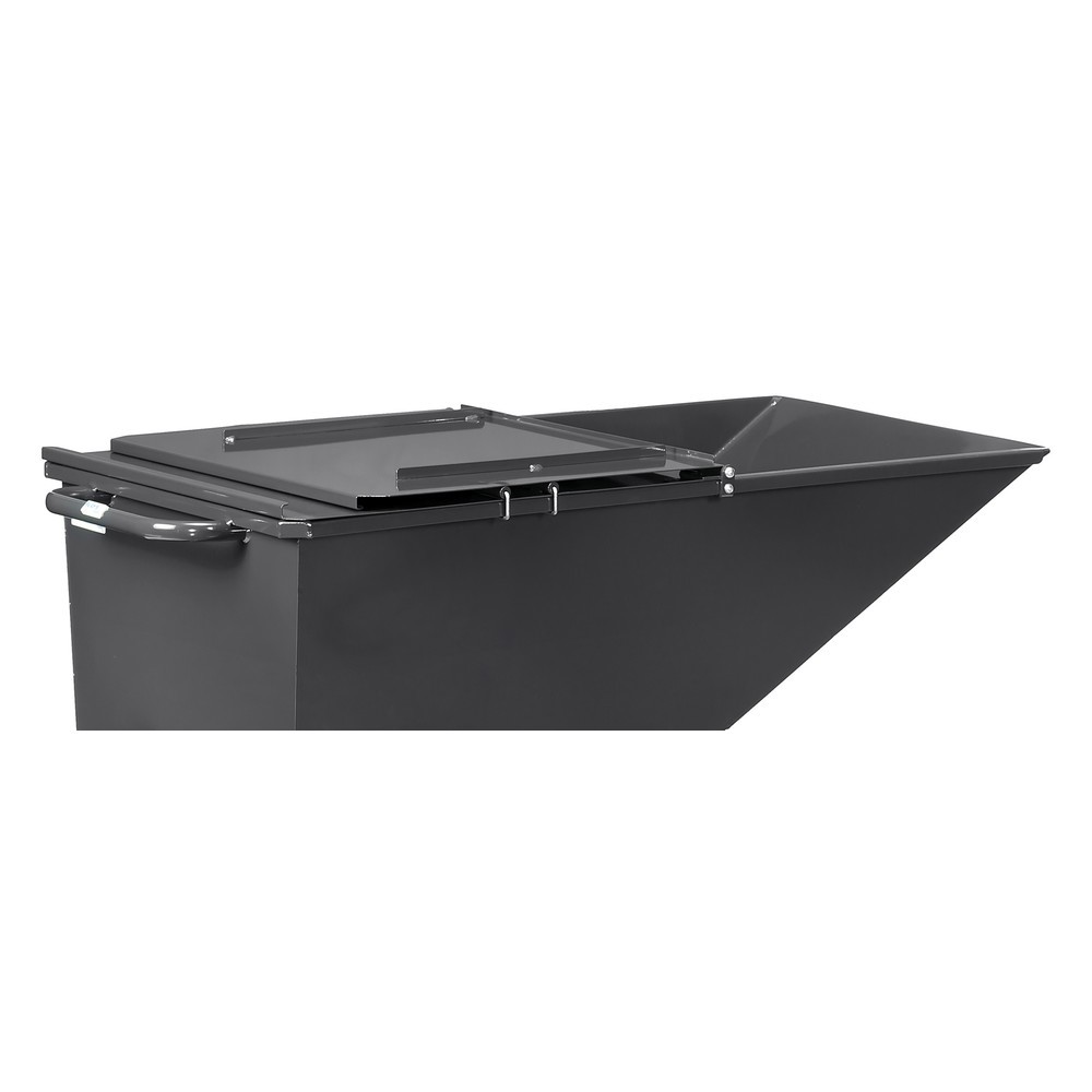 Productafbeelding nr. 2: Klapdeksel voor kiepbak met wielen fetra®, 0,25 m³, antracietgrijs