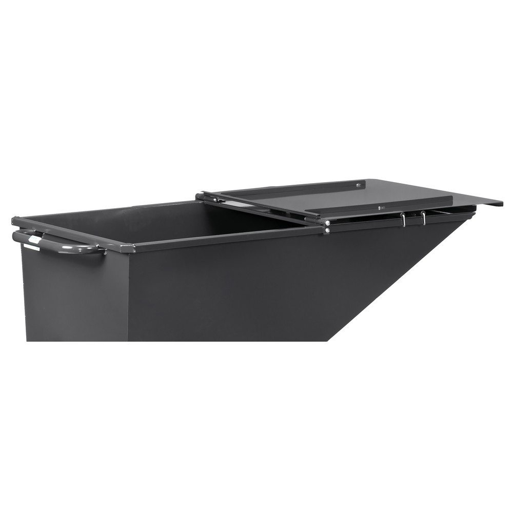 Productafbeelding nr. 3: Klapdeksel voor kiepbak met wielen fetra®, 0,25 m³, antracietgrijs