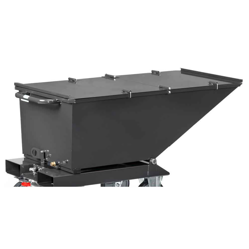 Product afbeelding: Klapdeksel voor kiepbak met wielen fetra®, 0,25 m³, antracietgrijs