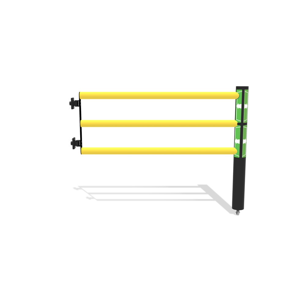 Product afbeelding: Klapdeur voor veiligheidshek ‘Delta‘, hxb 1.200 x 1.500 mm, met wiel