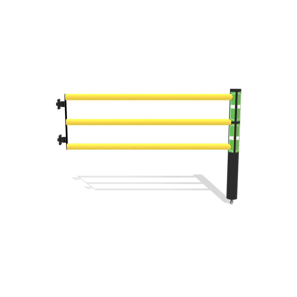 Product afbeelding: Klapdeur voor veiligheidshek ‘Delta‘, hxb 1.200 x 1.750 mm, met wiel