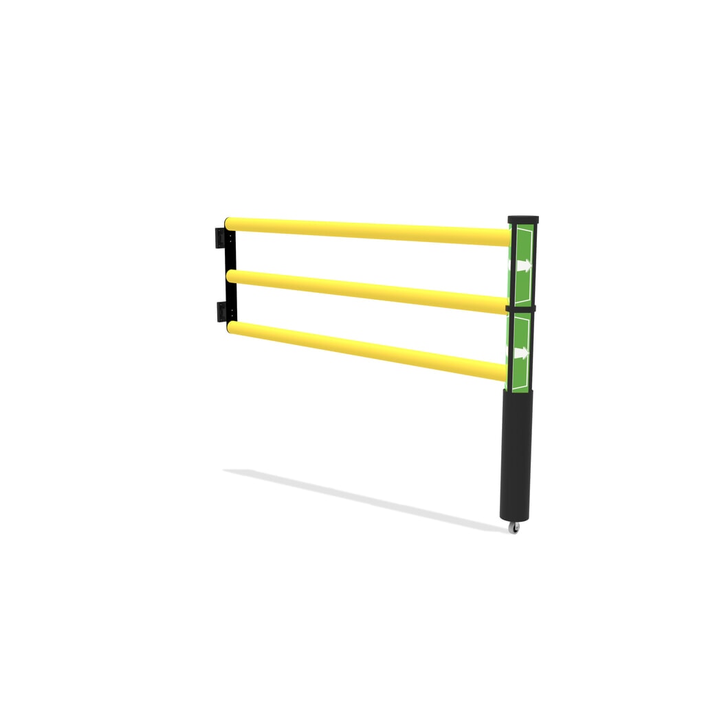 Klapdeur voor veiligheidshek ‘Delta‘, hxb 1.200 x 1.750 mm, met wiel Productafbeelding nr. 2: Klapdeur voor veiligheidshek ‘Delta‘, hxb 1.200 x 1.750 mm, met wiel