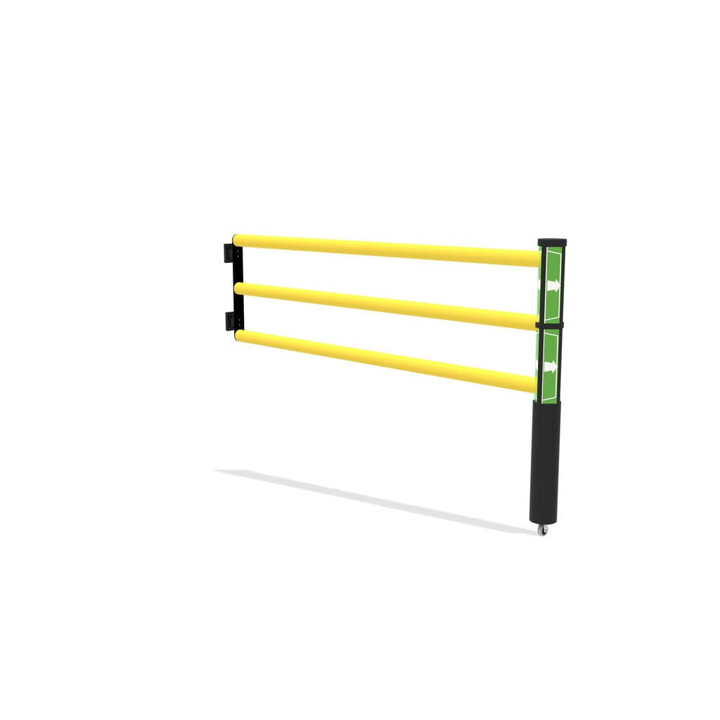 Klapdeur voor veiligheidshek ‘Delta‘, hxb 1.200 x 2.000 mm, met wiel Productafbeelding nr. 2: Klapdeur voor veiligheidshek ‘Delta‘, hxb 1.200 x 2.000 mm, met wiel