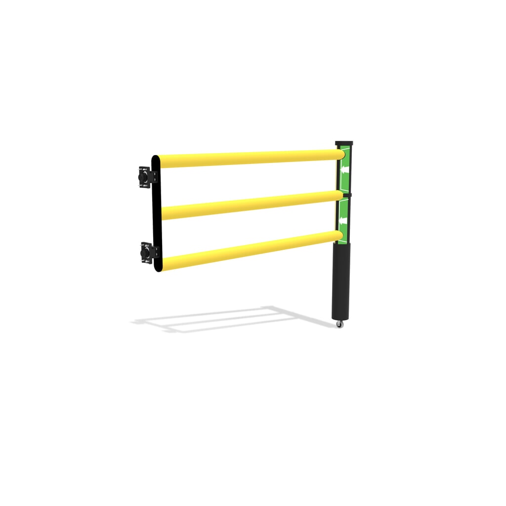 Klapdeur voor veiligheidshek ‘Delta‘, hxb 1.200 x 1.500 mm, met wiel Productafbeelding nr. 8: Klapdeur voor veiligheidshek ‘Delta‘, hxb 1.200 x 1.500 mm, met wiel
