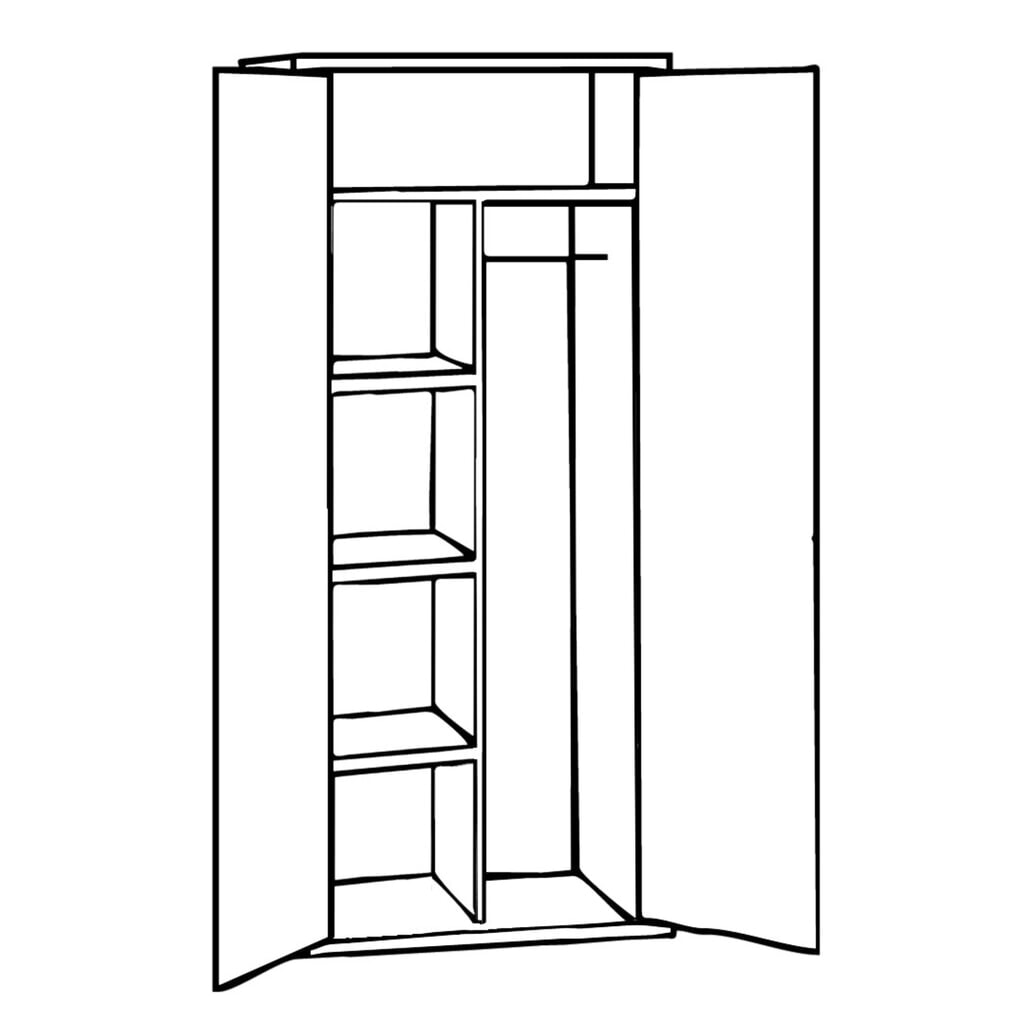 Bijzetkast CEHA incl. kledingstang, hoedenplank en 3 legborden, 4,5 OH, hxbxd 1.800 x 800 x 380 mm Productafbeelding nr. 2: Bijzetkast CEHA incl. kledingstang, hoedenplank en 3 legborden, 4,5 OH, hxbxd 1.800 x 800 x 380 mm