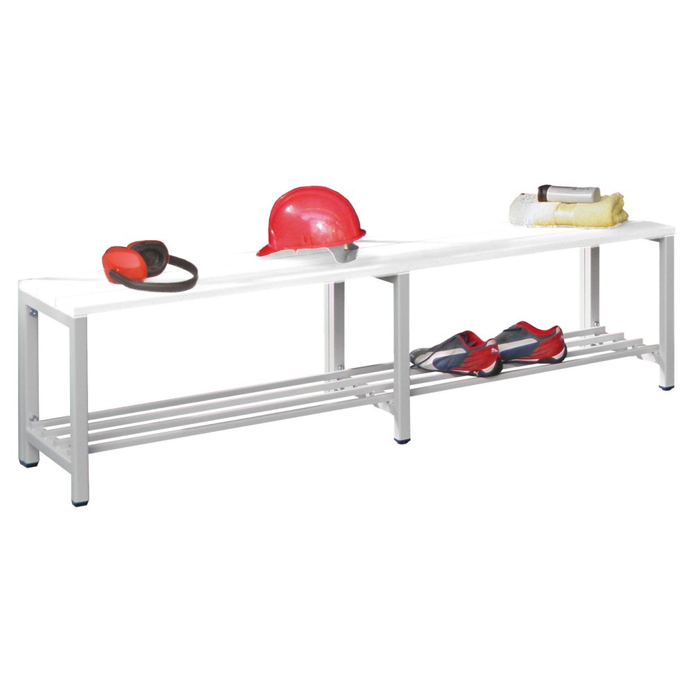 Product afbeelding: Kleedkamerbank PAVOY, lengte 1.500 mm, met schoenenrek, diepzwart
