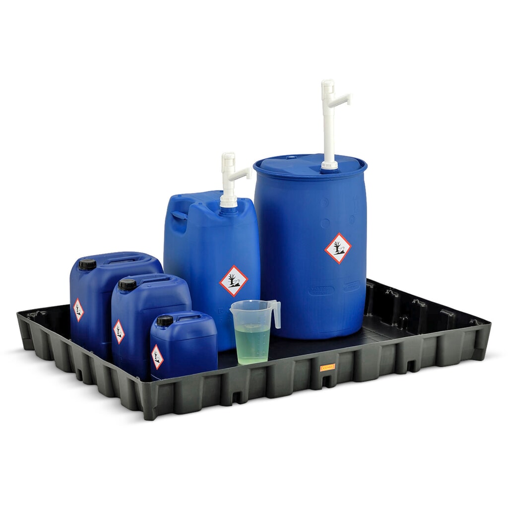 Kleine container-/laboratoriumlekbak CEMO van PE, opvangvolume 250 l Productafbeelding nr. 3: Kleine container-/laboratoriumlekbak CEMO van PE, opvangvolume 250 l