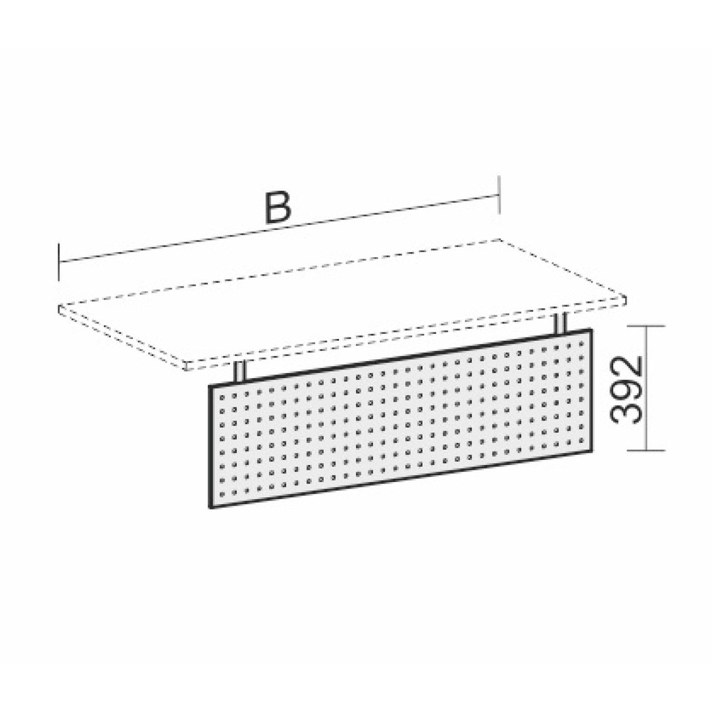 Productafbeelding nr. 2: Kniewand voor kantoormeubelserie Profi, breedte 800 mm