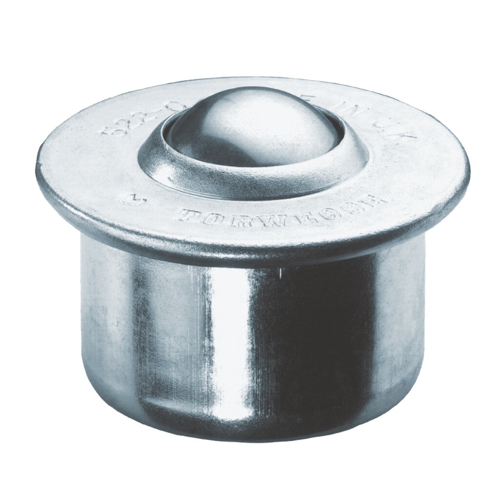 Kogelrol, staal, Ø 15 mm, cap. 50 kg Product afbeelding: Kogelrol, staal, Ø 15 mm, cap. 50 kg