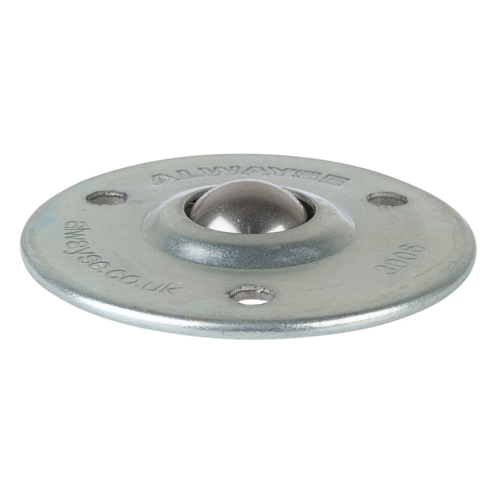 Product afbeelding: Kogelrol met bevestigingsboring, staal, Ø 19 mm, cap. 25 kg