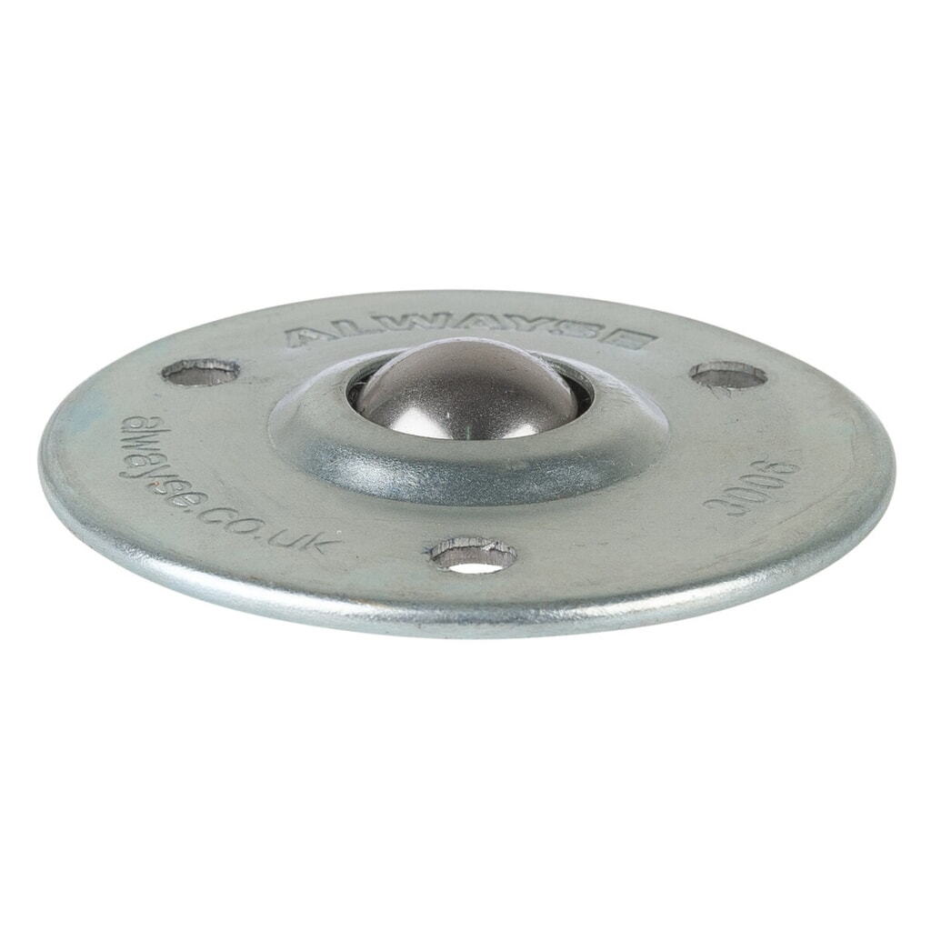 Product afbeelding: Kogelrol met bevestigingsboring, staal, Ø 19 mm, cap. 25 kg