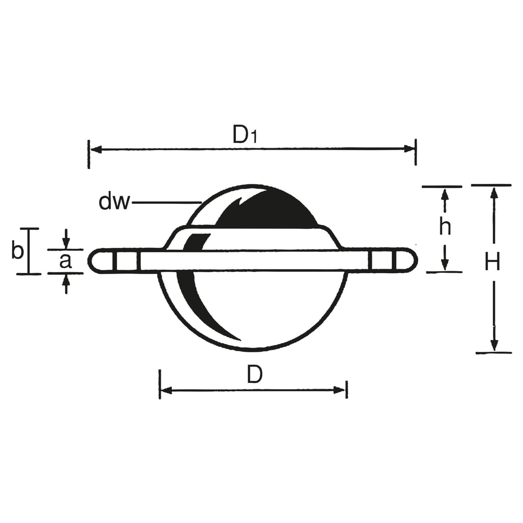 Kogelrol met bevestigingsboring, staal, Ø 19 mm, cap. 25 kg Productafbeelding nr. 3: Kogelrol met bevestigingsboring, staal, Ø 19 mm, cap. 25 kg