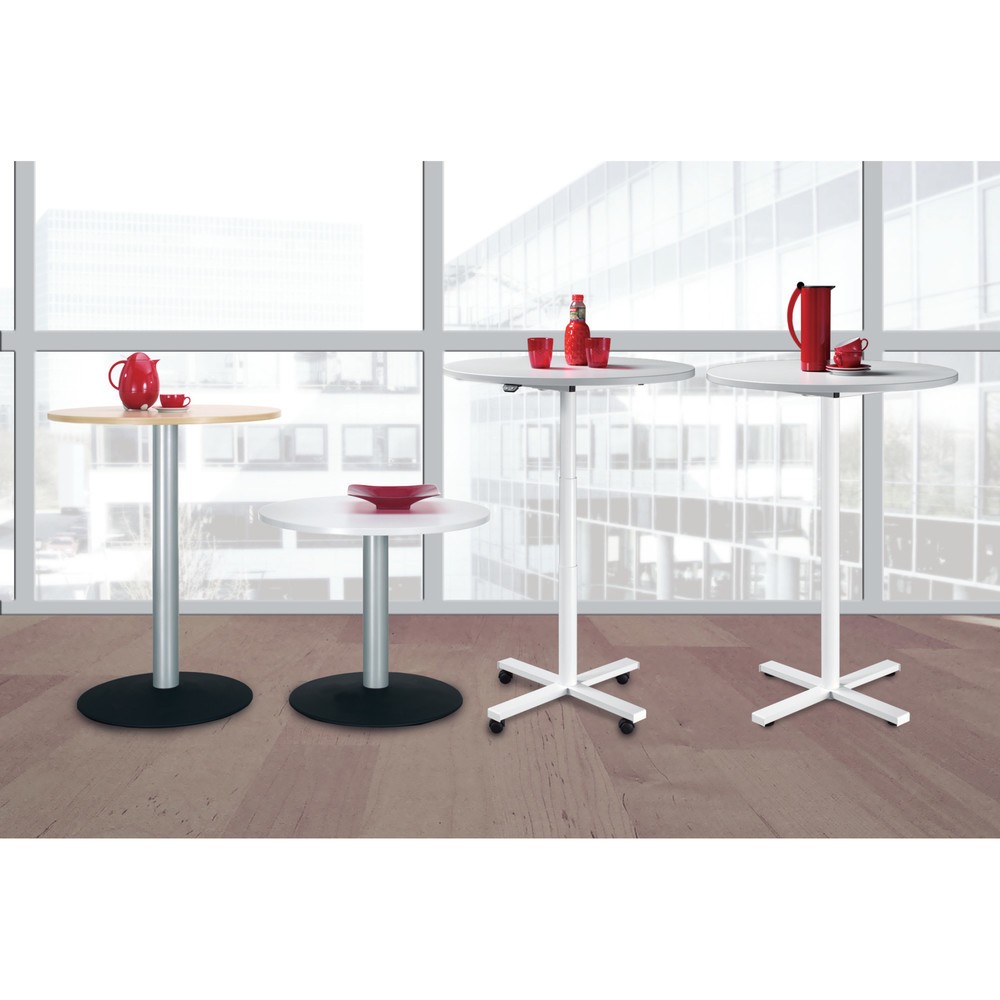 Product afbeelding: Kolomtafel met schotelvoet, Øxh 900 x 720 mm, notenhout