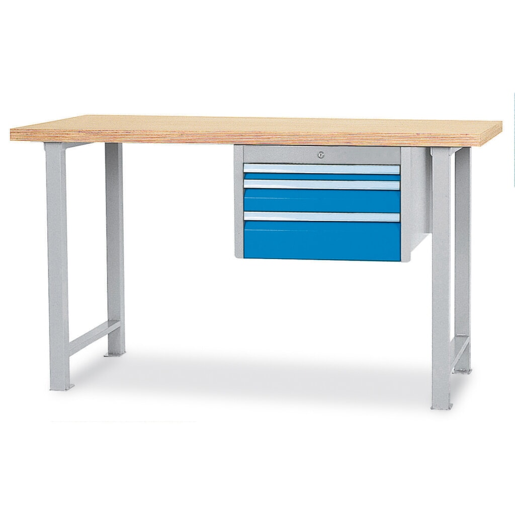 Koppelbare werkbank met 3 lades, draagvermogen 300 kg, h x b x d 859 x 1.500 x 750 mm Productafbeelding nr. 1: Koppelbare werkbank met 3 lades, draagvermogen 300 kg, h x b x d 859 x 1.500 x 750 mm