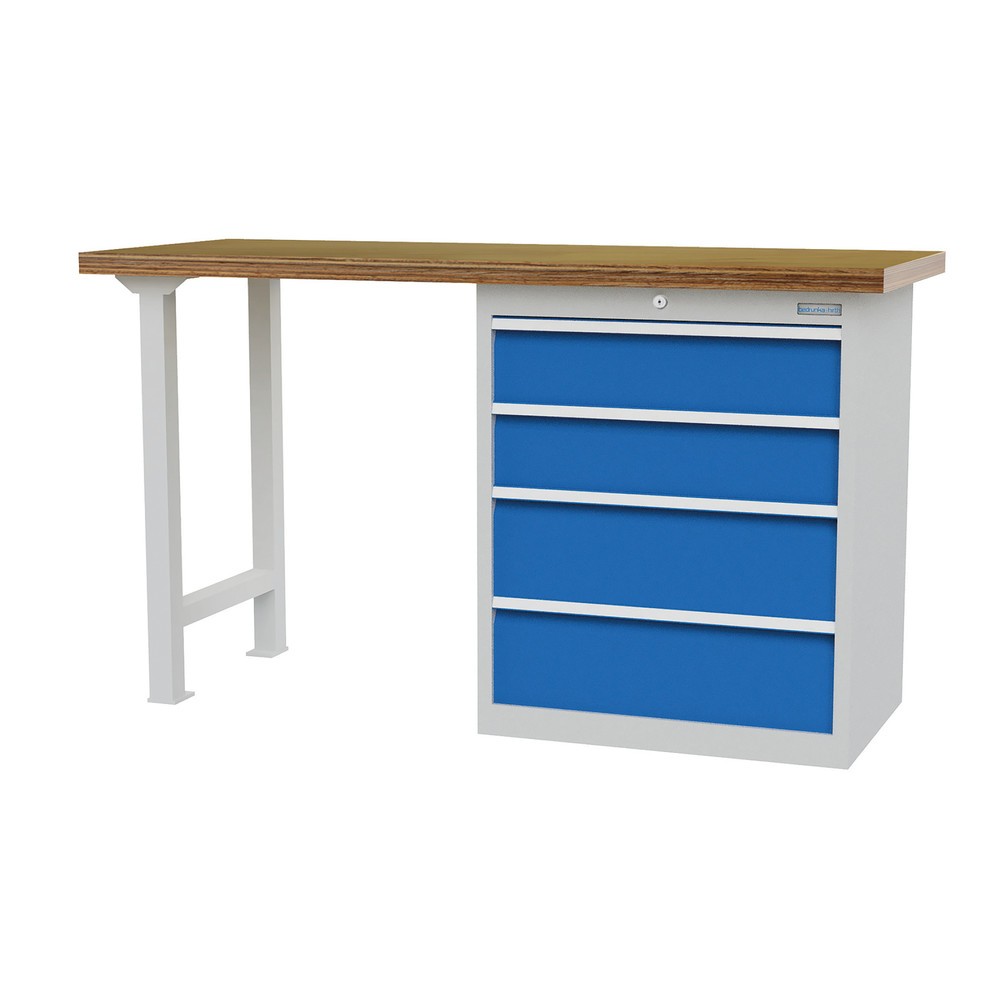 Productafbeelding nr. 1: Koppelbare werkbank met 4 lades, draagvermogen 1.000 kg, h x b x d 859 x 1.500 x 600 mm