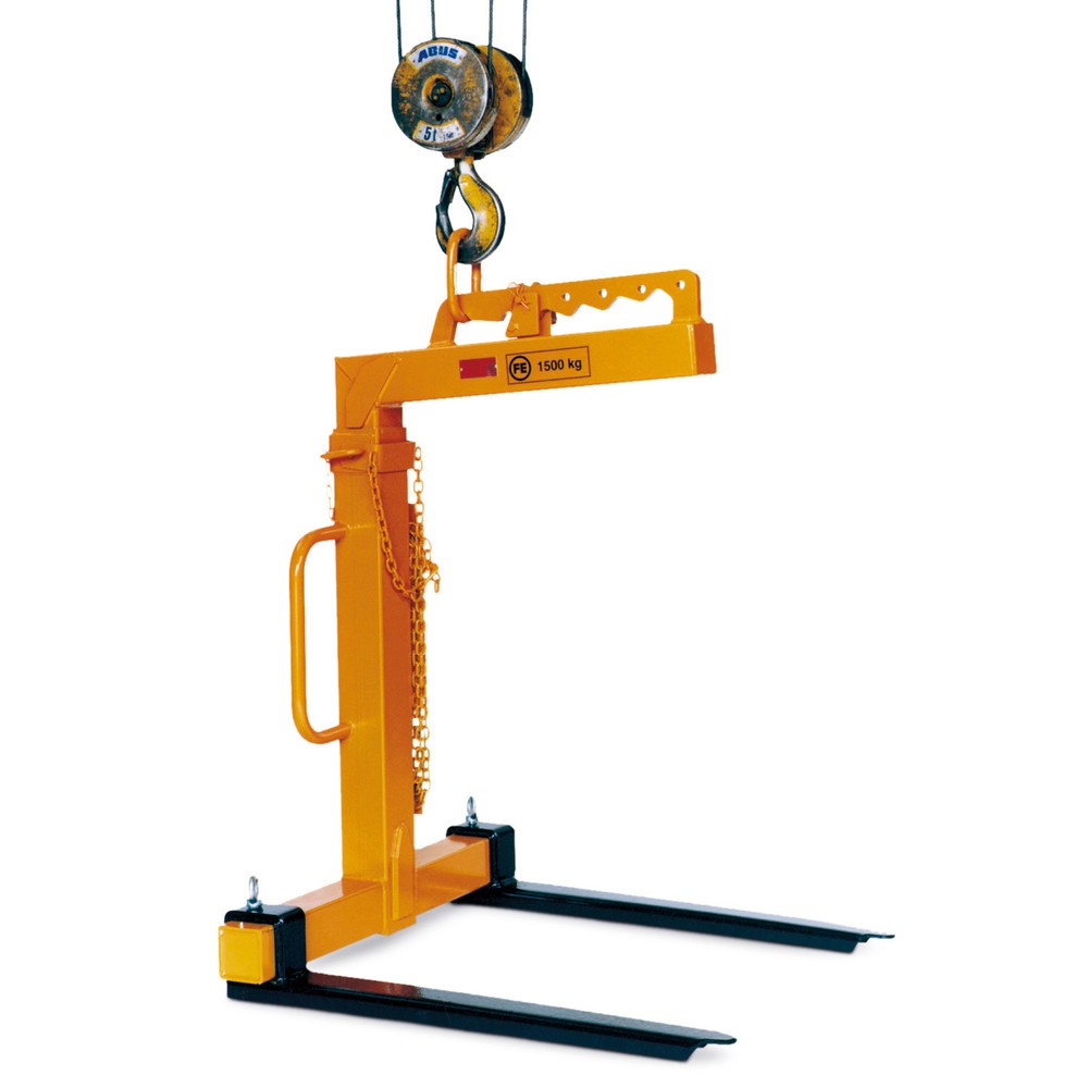 Product afbeelding: Kraanvork met handmatige gewichtsvereffening, tanden van massief metaal, cap. 1.000 kg