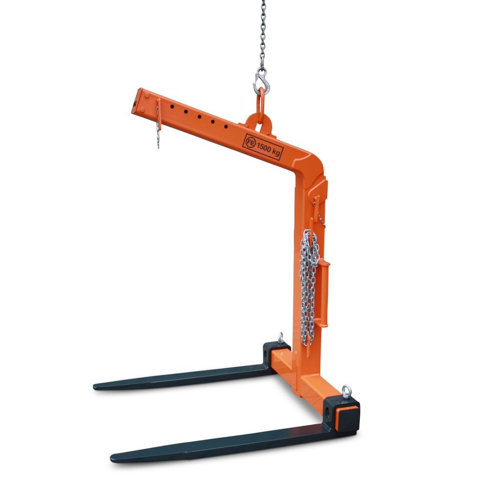 Product afbeelding: Kraanvork met automatische gewichtsvereffening, tanden van massief metaal, cap. 600 kg