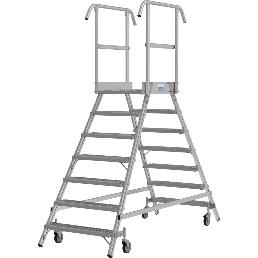 Productafbeelding nr. 14: KRAUSE® STABILO mobiele bordesladder, dubbelzijdig toegankelijk, profielrooster R13, 2 x 7 treden