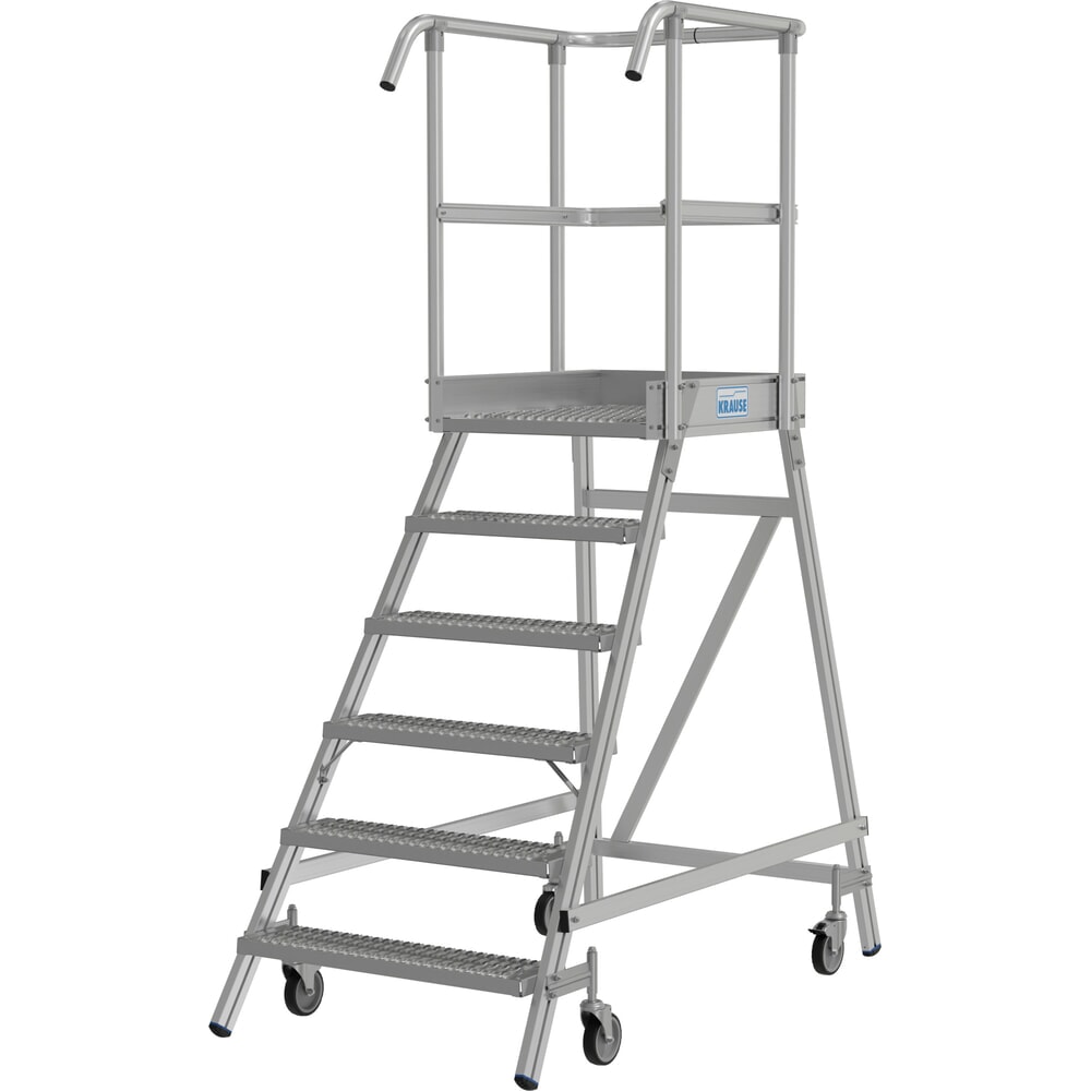 Productafbeelding nr. 2: KRAUSE® STABILO mobiele bordesladder, eenzijdig toegankelijk, profielrooster R13, 6 treden
