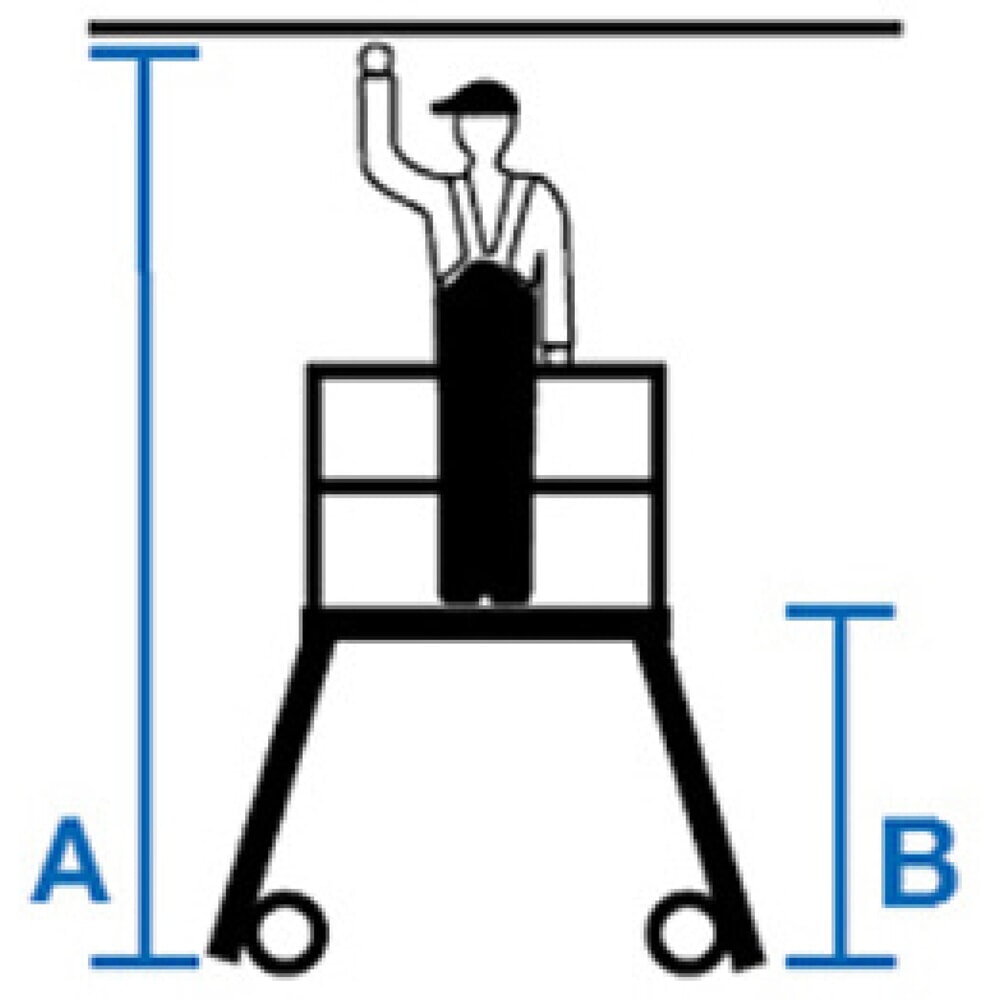 Productafbeelding nr. 3: KRAUSE® STABILO mobiele bordesladder, dubbelzijdig toegankelijk, profielrooster R13, 2 x 3 treden
